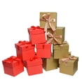 thumbnail image 1 of Cajas de regalo GP SUP de 10 x 10 x 10 cm, color dorado y rojo, 12 unidades, 1 of 8