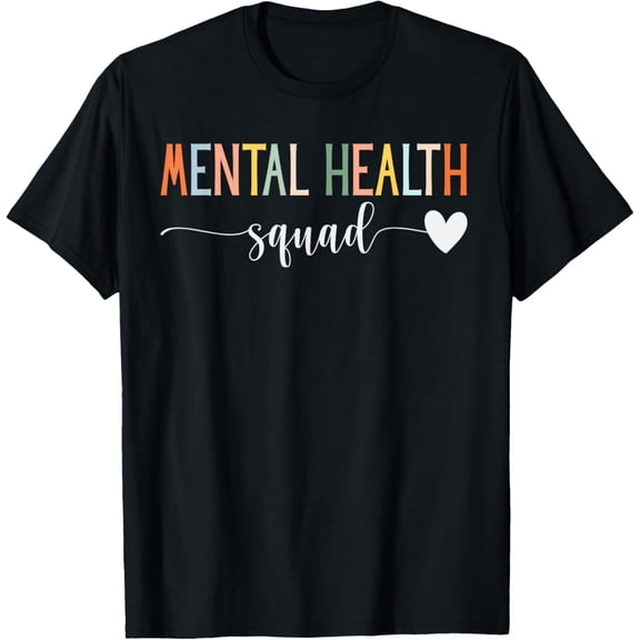 t-shirt Mental Health Squad Brain Illness Mental Health Awareness T-Shirt mens，black，women，funny，journey，Crew Neck, Short Sleeve,printing