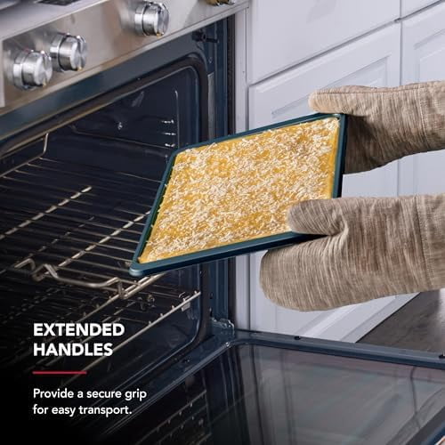 Nonstick Swiss Engineered Aluminized Steel Baking Sheet, Dishwasher Safe, Agave, 10x15 Inch