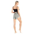 thumbnail image 5 of Baywell Yoga Short Pants Sports Shorts Gym Dance Workout Shorts Dolphin Running Athletic Shorts for Women Light Gray US 12, 5 of 7