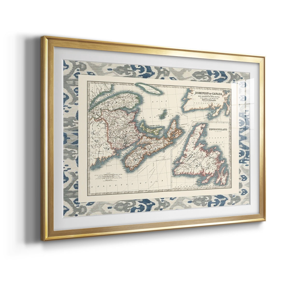Bordered Map of Canada Premium Framed Print - Ready to Hang