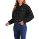 thumbnail image 4 of Chaqueta corta INSPIRE CHIC para mujer con solapa de piel sintética, abotonada, casual, de manga larga, talla XS, color negro, 4 of 6