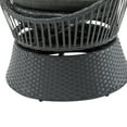 thumbnail image 3 of 26.7" Swivel Lounge Chair - Round Wicker & Iron Frame, Stylish Gray ,Perfect for Living Room, Patio, Balcony, 3 of 6