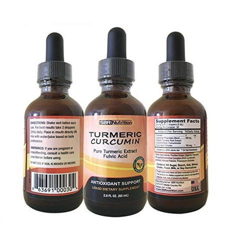 Max Absorption Liquid Turmeric Curcumin Drops | for Joint Pain, Digestion, Anti-Inflammation Support | Liposomal Organic Turmeric Root Extract | Vegan, Non-GMO, Made in USA (Best Way To Take Turmeric For Inflammation)