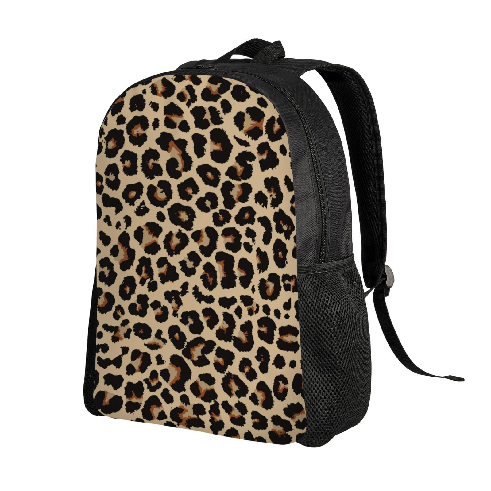 Xecao Leopard Print-1 Print School Backpack with Laptop Compartment Small Travel Laptop Backpack for Women Men Waterproof College Backpack Simple School Bag