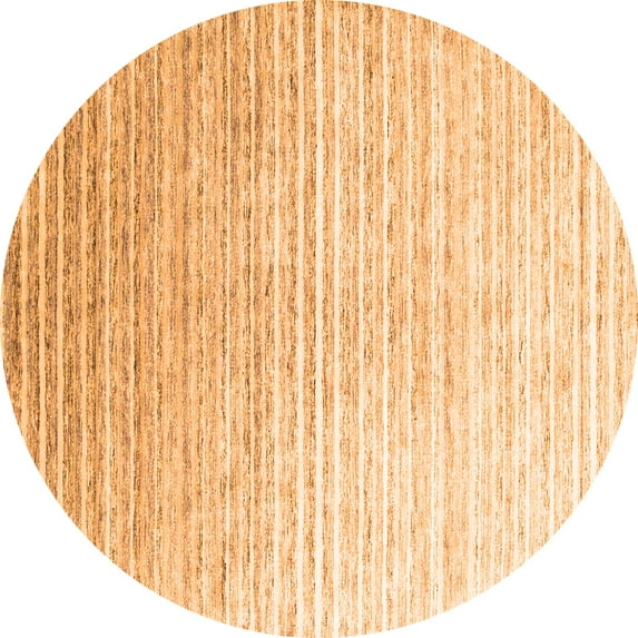 Ahgly Company Indoor Round Abstract Orange Contemporary Area Rugs, 8' Round