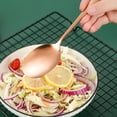 thumbnail image 2 of 6 Pieces Serving Spoons Set, Serving Spoon, Includes 3 Serving Spoons and 3 Slotted Spoons, Stainless Steel Buffet Banquet Spoons, Large Spoons Utensils Cutlery Set for Kitchen, Rose Gold, 2 of 6