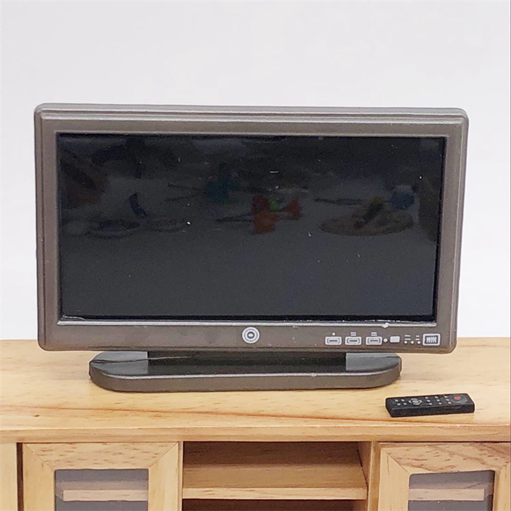 1:12 Échelle Dollhouse Miniature Mini-TV et à distance cute meubles Accessoire 