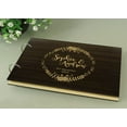 thumbnail image 4 of Custom Floral Wood Engraved Bride & Groom Advice Book Personalized Wedding Sign In Guest Book, 4 of 5