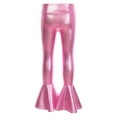 thumbnail image 6 of inlzdz Girls Jazz Dance Outfits Long Sleeve Sequin Tassels Jacket Bell-bottom Metallic Pants for Performance Pink 14, 6 of 6