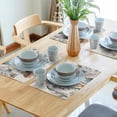 thumbnail image 7 of Brown Cream Grey Teal Floral Placemats Set of 6 Watercolor Flowers Place Mats Washable Dining Rustic Abstract Floral Farmhouse Linen Table Mats Stain Heat-Resistant Cloth Table Mat Decor 12x18 in, 7 of 7