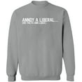 thumbnail image 2 of OXI Crewneck Sweatshirt - Annoy a Liberal, Basic Casual Sweatshirts for Men's and Women Fleece Sweatshirt Long Sleeve - Sport Grey Large, 2 of 2