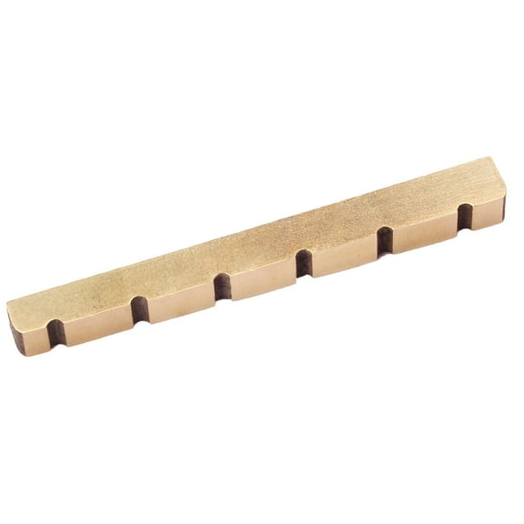 MRLESS 42mm Metal Guitar Nut for 6-String Electric Guitar, Golden Replacement Accessory Part