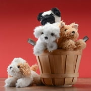 Prextex Plush Dog Set Pack of 4 Realistic Looking Puppies - 6 Inches Plush Dogs Stuffed Animals