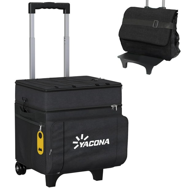 Cooler Doerpuz, 29 L, 50 latas, con ruedas, aislante, portátil