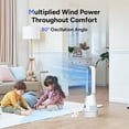thumbnail image 7 of Faryuan 3-in-1 Bladeless Heater Tower Fan with Filter, 80° Oscillating 10-Speed Cooling Fan with Remote, 9H Timer & Fast Heating for Room, 7 of 7