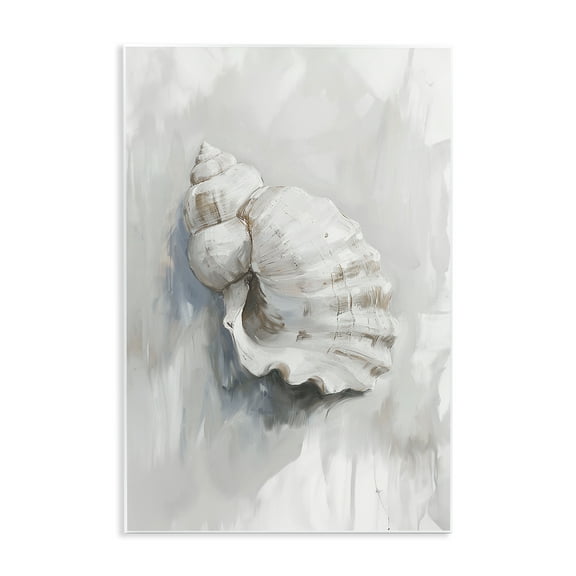 Stupell Industries Neutral Curved Seashell Animals Painting Unframed Art Print Wall Art, 10 x 15