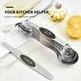 thumbnail image 4 of 100Fens Magnetic Measuring Spoons Set Double-Headed Kitchen Spoon Stackable Teaspoon For Measuring Dry&Liquid Ingredients, 4 of 11
