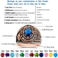 thumbnail image 2 of Fully Personalized Class Rings Custom Rings Class Rings for Women Birthstone Rings 925 Sterling Silver Rings Gold Plated Class Rings Class Rings for Women High School Size 5-15, 2 of 10