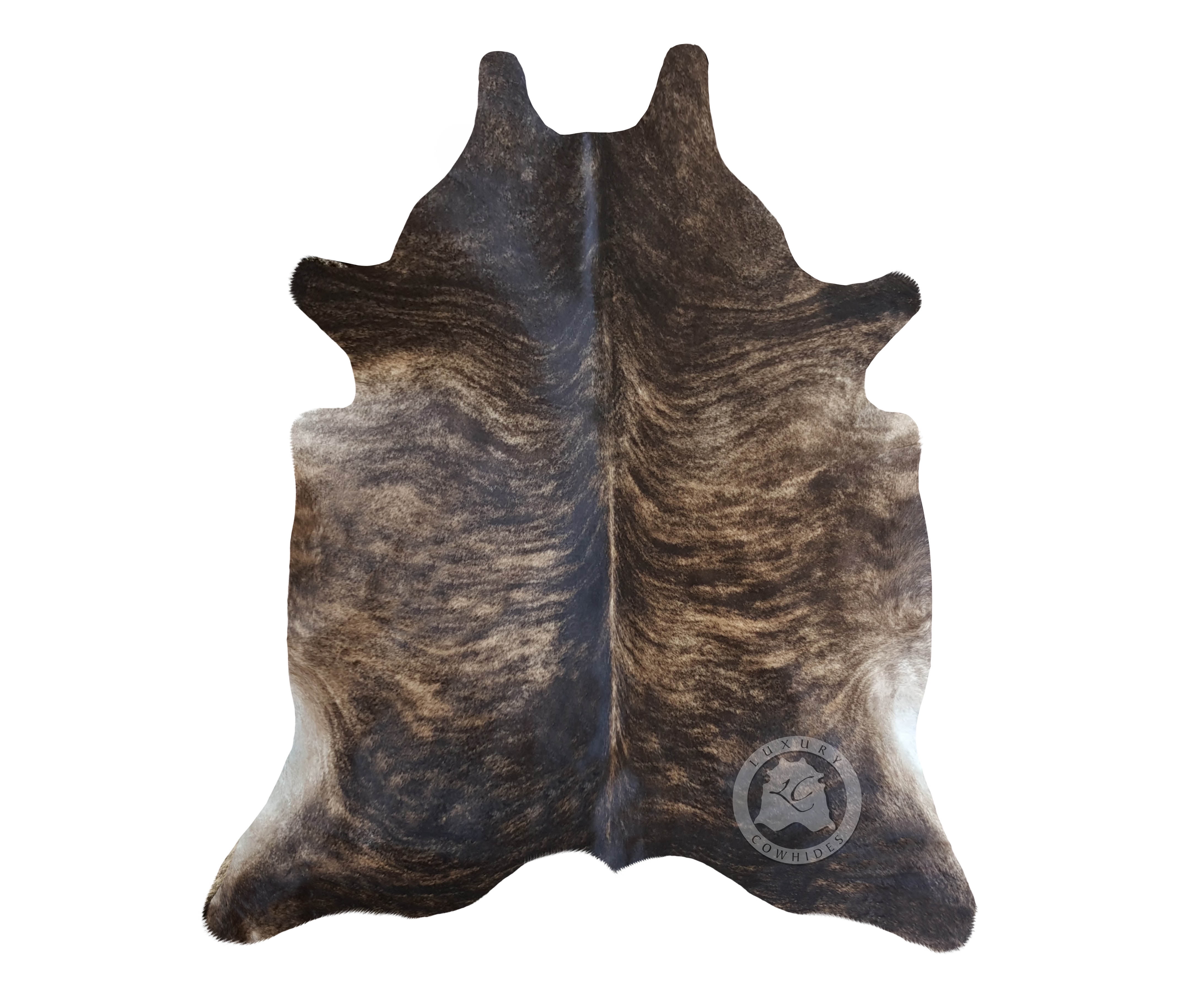 6ft x 7ft 180cm x 210cm from Luxury COWHIDES Brindle Dark Tricolor Cowhide Rug Large Approx 