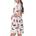 thumbnail image 2 of Easygdp Dachshund Dog Puppy para Vestido Transpirable de Mujer, Vestido Suelto de Manga Corta con Pliegues y Bolsillos para el Verano, 2 of 6