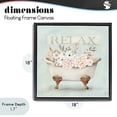 thumbnail image 4 of Stupell Industries French Country Relax Floral Tub Black Floating Frame Canvas Art, 18 x 18, by Mollie B., 4 of 8
