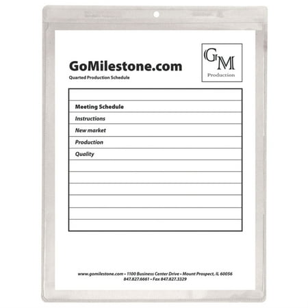 Clear Vinyl Shop Ticket Holders, Both Sides Clear, 50 Sheets, 9 X 12, 50/box | Bundle of 5 Boxes