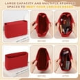 thumbnail image 4 of Uxcell Purse Organizer Insert Set, Portable Felt Organizer Bags with Zipper Multiple Compartments Purse Liner for Shoulder Satchel, Tote Bag, Handbag Shaper(8.7 x 2.4 x 5.5", Rose Red), 4 of 7