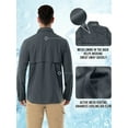 thumbnail image 4 of Off Road Ventures Men's Fishing Long Sleeve Shirts Safari UPF 50+ UV Protection Quick Dry Cooling Breathable Shirt for Hiking Travel Camping, 4 of 8