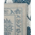 thumbnail image 6 of Unique Loom Boston Collection Area Rug - Floral (3' 3" Square White Blue/Gray), 6 of 6