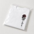 thumbnail image 6 of Men's Rose Graphic T-Shirt, Unisex Classic Fit Crewneck Cotton Blend Tee, 6 of 7