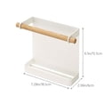 thumbnail image 2 of Estante lateral magnético para refrigerador, Estante de almacenamiento de cocina para film transparente, Organizador de hierro sin taladro, Estante para colgar que ahorra espacio, gris, 2 of 5