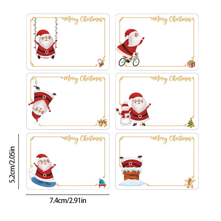 Haooryx 400 PCS Christmas Gift Tag Stickers - Vintage Kraft Paper, Self Adhesive Labels