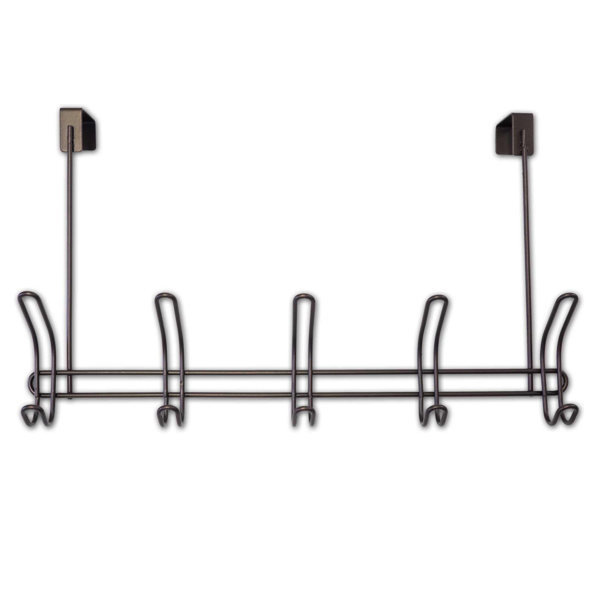 Home Basics Over the Door Hook Rack, Bronze