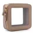 thumbnail image 1 of Bolsa de maquillaje Aveniee Mini, neceser de viaje transparente, color topo, 1 of 6