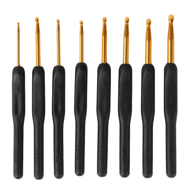 Ganchos de Ganchillo Ygjytge 8 Agujas Tejer Hilo Ergonómicos Aluminio