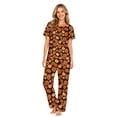 thumbnail image 3 of Family Pajamas Matching Sets - 2 piece Pumpkin Short Sleeve Top and Pants, Holiday Loungewear Outfit, Matching Halloween Pjs for Family Couples Women Men for S Pjs, 3 of 8
