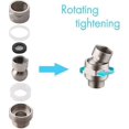thumbnail image 2 of Shower Head Swivel Ball Joint Adapter Ball Joint Adjustable Shower Arm Connector Universal Showering Head (4 Split Mouth, Chocolate)1pcs), 2 of 5