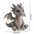 thumbnail image 3 of Hometravel Soft Knitted Cotton Dinosaur Plush Toy, Handmade Crochet Stuffed Animal Decor, Cute Knitted Dinosaur Figurine for Shelf, Bedroom, Gift Display, 3 of 6