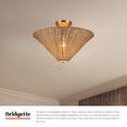 thumbnail image 4 of Alora Lighting SF497016MBWL Bridgette 16" Wide Semi-Flush Ceiling Fixture - Matte Black /, 4 of 7