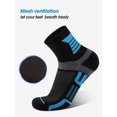thumbnail image 3 of COOPLUS Mens Quarter Socks High Ankle Socks Running Cushioned Socks 6 Pairs, 3 of 3