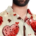 thumbnail image 5 of Eiffel Tower Valentine's Day Men's Casual Hawaiian Shirts, Printed Button Down Short Sleeve Summer Beach Tops with Spread Collar - Unisex, 5 of 6