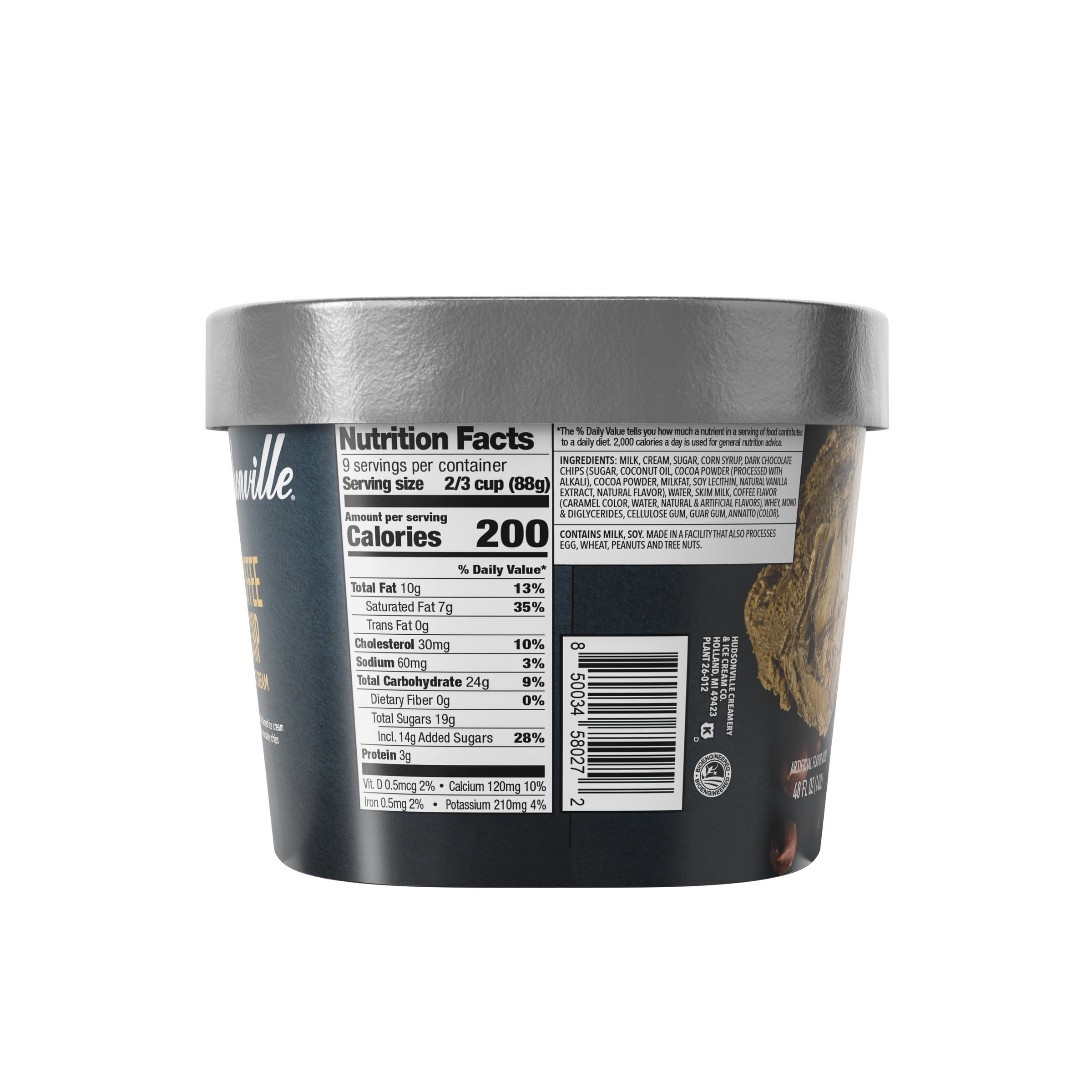 Hudsonville Coffee Chip Ice Cream, 48 fl oz, 1 Count