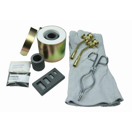 Mini Propane Gas Furnace-4 Cav Mold, Kiln, Flux, Tips, Gloves, Crucibles,