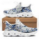 thumbnail image 1 of Envío directo, 1 pieza de zapatos casuales para hombre, zapatillas planas con cordones y estampado 3D de notas musicales, zapatos cómodos y transpirables para niños., 1 of 6