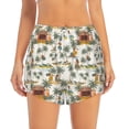 thumbnail image 2 of Picia Hawaiian Style Pattern Women's 2 in 1 Athletic Running Shorts High Waisted Workout Casual Gym Sweat Shorts with Comfy Liner Zipper Pockets-XX-Large, 2 of 9