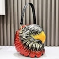 thumbnail image 2 of Womens Halloween Bald Eagle Head Crossbody Bag Novelty 3d Animal Head Shoulder Bag Zipper Pu Leather Handbag Funny Trick or Bag, 2 of 7
