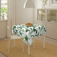 thumbnail image 6 of YFYANG Square Polyester Table Cloth, 54" x 54" Reusable Table Cover Kitchen Dining Room Green Watercolor Leaf Pattern Decorative Tablecloths for Tables of 2-4 People, 6 of 8