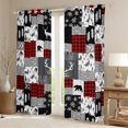 thumbnail image 2 of Homewish Jungle Bear Deer Black Out Curtains,Merry Christmas Curtains Pack of 2 (42x63 Each),Red Gray Bedroom Curtains For Boys Teens,Ultra Soft Home Decor, 2 of 6