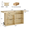 thumbnail image 2 of 4-Tier Bar Table, 70.9-Inch Large Modern Home Bar Cabinet with Wine Glass Holder and Black Footrest, 2 of 8